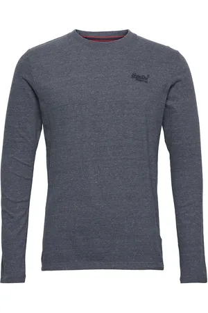 Superdry Vintage Logo Emb L/S Top Tops T-shirts Long-sleeved Grey