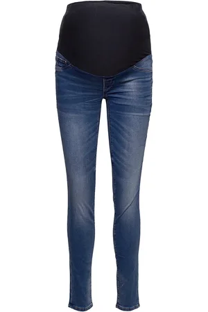 Lindex Trousers Mom Dolly Tricot Bottoms Jeans Slim Blue
