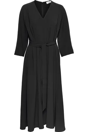 Ivy & Oak Scarola Flared Open Back Dress Maxi Length Maksimekko Juhlamekko Black