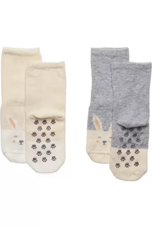 Lindex Sock 2P Baby Rabbit Beige