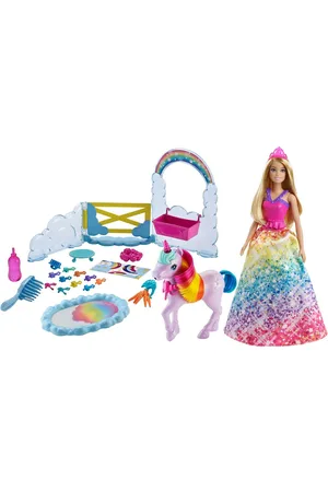 Barbie Dreamtopia Doll And Unicorn Patterned