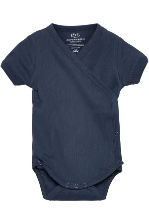 Copenhagen Colors Baby Rib Jersey Body Crossover W. Ss Blue