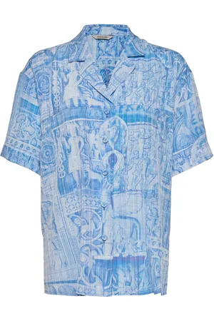 Holzweiler Edgar Print Shirt 22-02 Blue