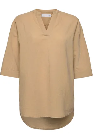 Rosemunde Organic Linen/Cotton Tunic 3/4 S Beige