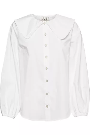 Just Female Eve Button Shirt White