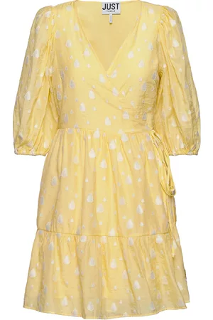 Just Female Naiset Kesämekot - Well Wrap Dress Yellow