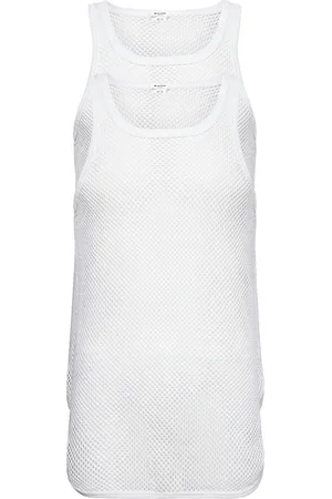 Resteröds Brynje Grovmasket Singlet 2-Pa White