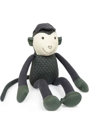 Smallstuff Monkey Simon, Blue/ Green Patterned