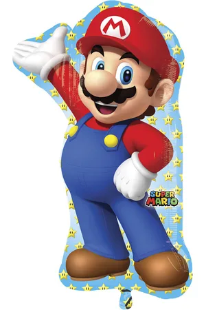 Amscan Foil Balloon Super Mario Shape 55 X 83 Cm Patterned