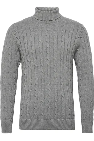 SELECTED Slhryan Structure Roll Neck W Grey