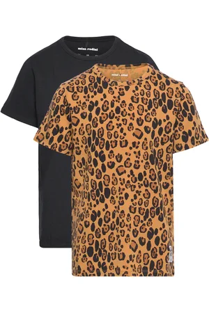 Mini Rodini Basic Leopard Ss Tee 2-Pack Black