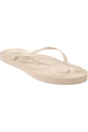 Sleepers Slim Silver Fllip Flop Cream