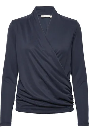 INWEAR Alanoiw Wrap Blouse Navy