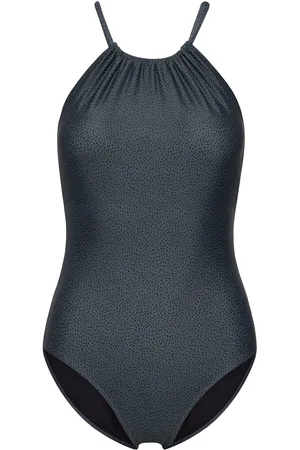 Filippa K Halter Printed Swimsuit Blue
