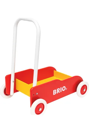 Brio 31350 Lære-Gå-Vogn, Rød-Gul Patterned
