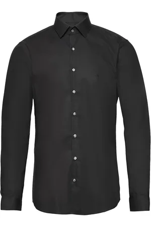 Calvin Klein Poplin Stretch Slim Shirt Black