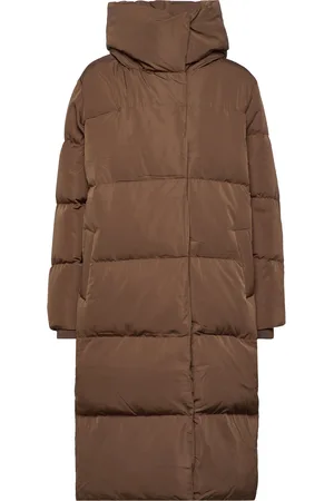 Object Objlouise Long Down Jacket Brown