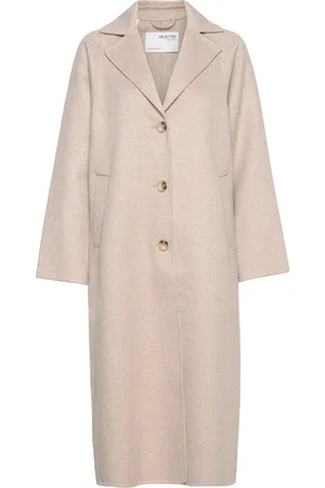 SELECTED Slfnew Tama Handmade Wool Coat B Noos Beige