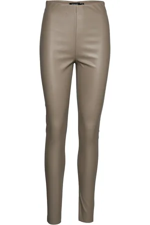 Soaked in Luxury Slkaylee Pu Leggings Brown