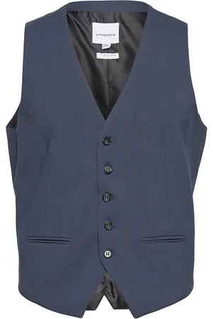 Lindbergh Mens Waistcoat For Suit Blue