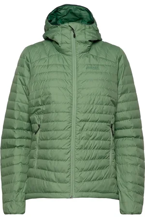 Bergans Lava Light Down Jacket W/Hood Women Xs Green