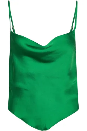 BARBARA KRISTOFFERSEN BY ROSEMUNDE Strap Top Green