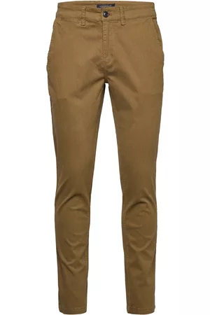 Lindbergh Miehet Chinot - Structure Superflex Chinos Brown