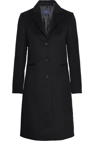 GANT Wool Blend Tailored Coat Black