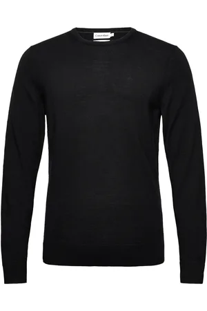 Calvin Klein Superior Wool Crew Neck Sweater Black