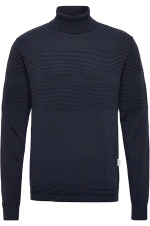 SELECTED Slhmaine Ls Knit Roll Neck W Navy