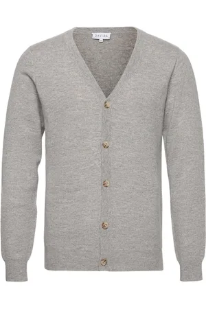 Davida Cashmere Man V Cardigan Grey