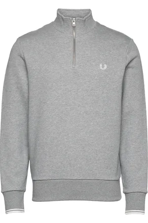 Fred Perry Half Zip Sweatshirt Grey