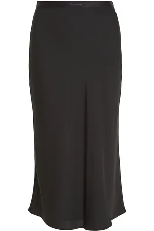 Calvin Klein Recycled Cdc Bias Cut Midi Skirt Black