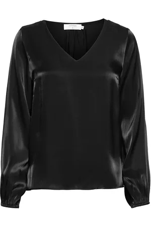 Cream Crsally Ls Blouse Black