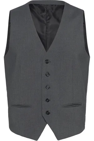 Lindbergh Mens Waistcoat For Suit Grey