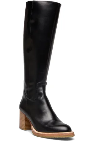 ANGULUS Bootie - Block Heel - With Zippe Black