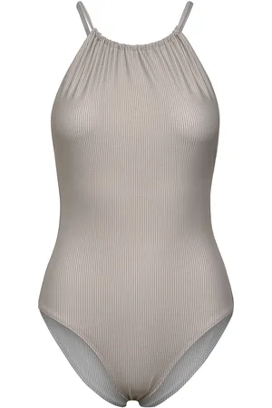 Filippa K Halter Printed Swimsuit Beige