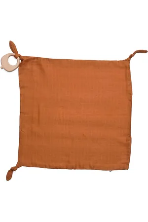 Green Cotton Figure Blankie Teether Brown