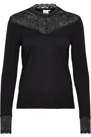 Cream Crtrulla Jersey Blouse Black