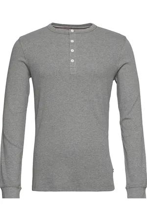 Lindbergh Solid Gradad W Contrast Fabric L/S Grey