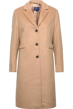 GANT Wool Blend Tailored Coat Beige