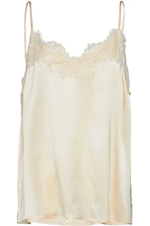 Rosemunde Silk Strap Top Cream