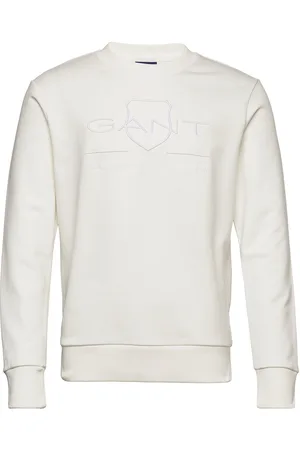 GANT Reg Tonal Shield C-Neck Sweat White