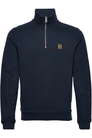 Belstaff Quarter Zip Sweatshirt Black Blue