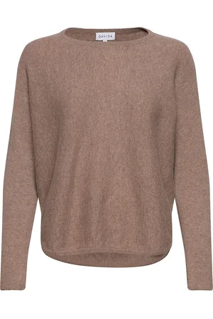 Davida Cashmere Curved Sweater Brown