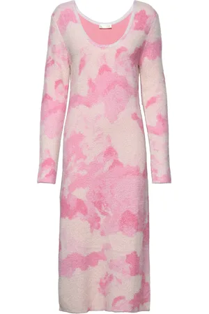 STINE GOYA Hella, 1656 Printed Fluffy Knit Pink