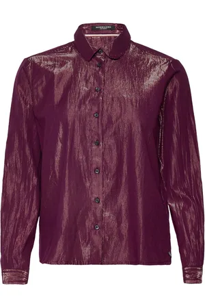 Scotch&Soda Cotton Lurex Regular Fit Shirt Purple