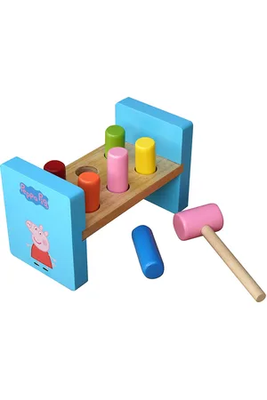 Barbo Toys Peppa Pig Wooden Hammerbench Patterned