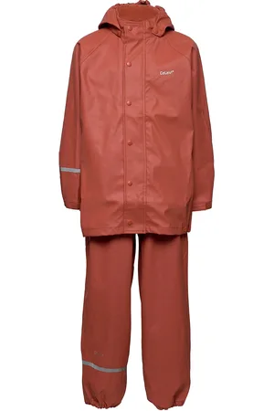 CeLaVi Basic Rainwear Set -Solid Pu Red