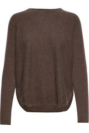 Davida Cashmere Curved Sweater Brown